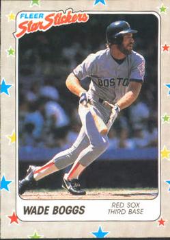 1988 Fleer Sticker Baseball Cards        005      Wade Boggs